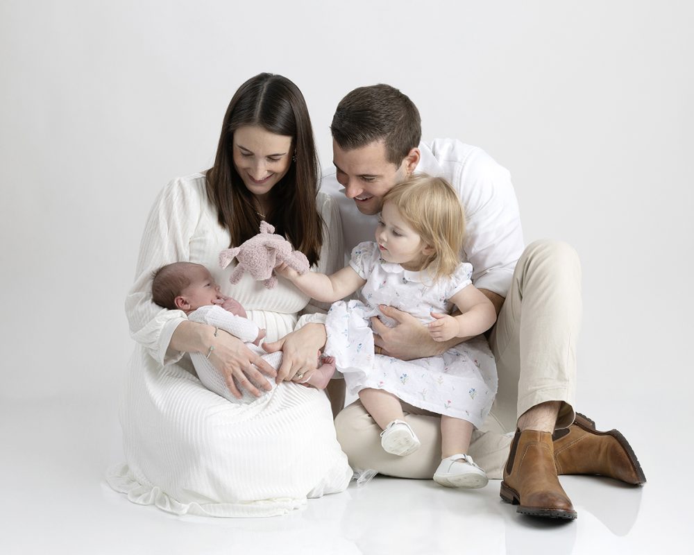 newborn family photographer sudbury ma studio family welcoming newborn