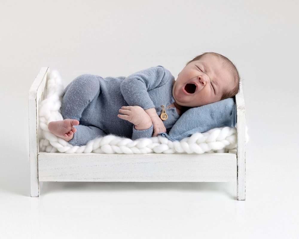 newborn photographer sudbury ma studio newborn yawn portrait