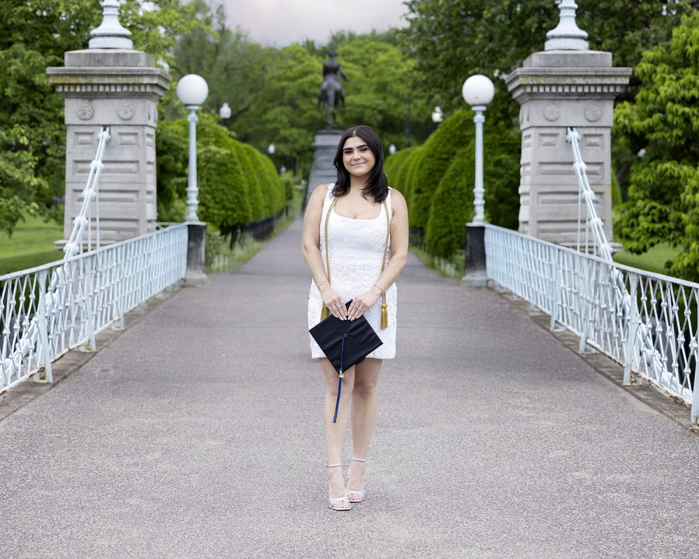 boston bridge senior portrait session