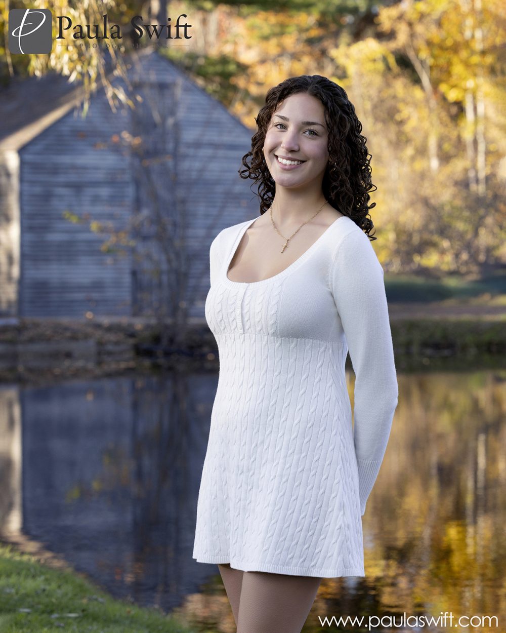boston metrowest natural senior portrait autumn light