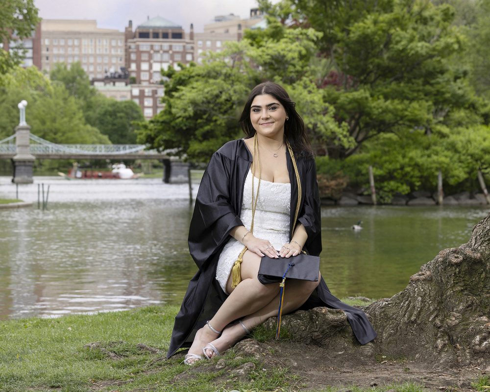 boston public garden college senior portrait