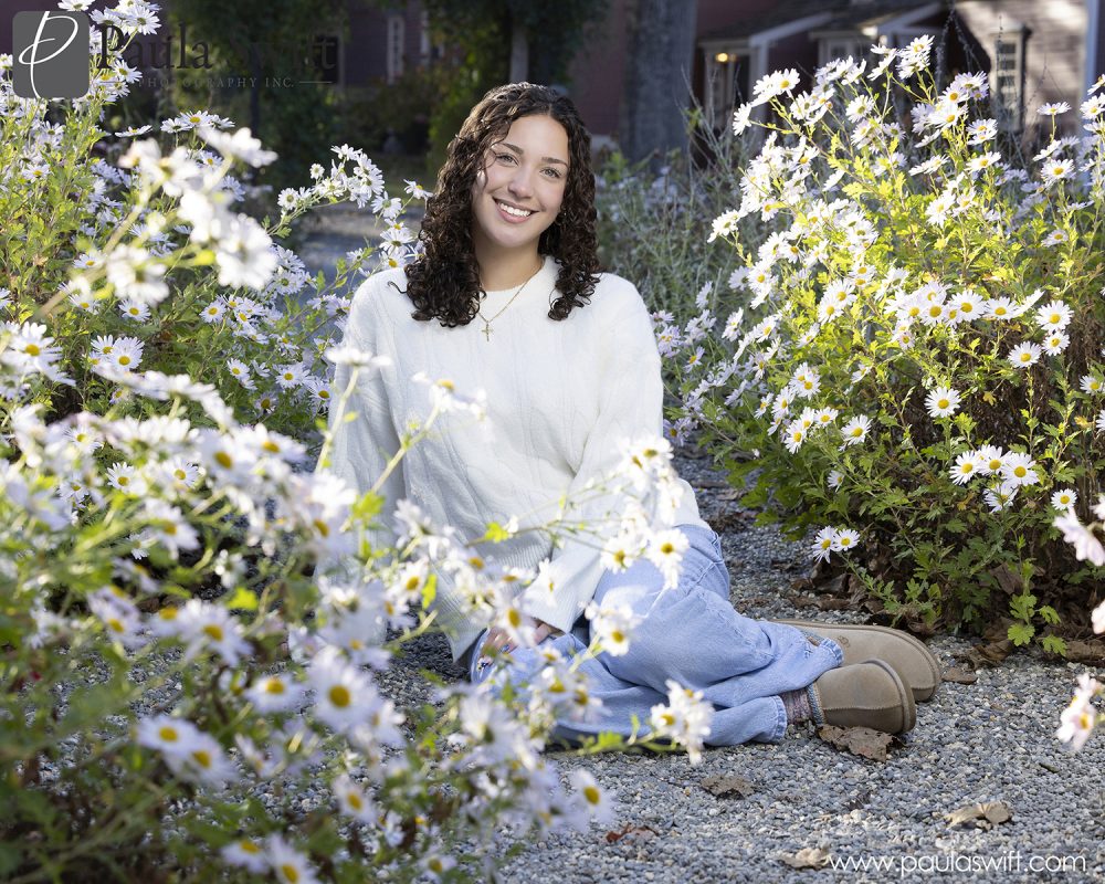 metrowest boston senior portraits natural garden session