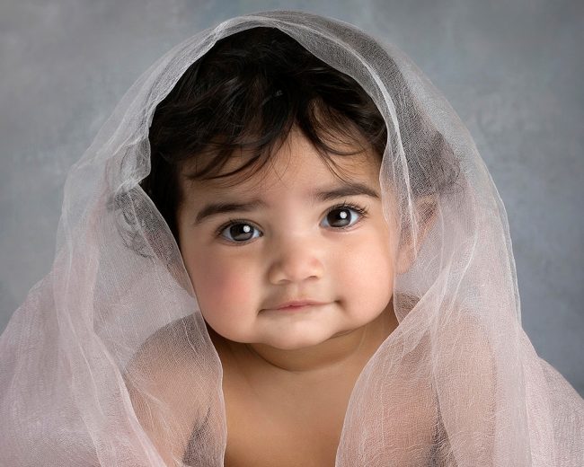 Studio baby portrait photographed near Framingham, Massachusetts by Paula Swift Photography