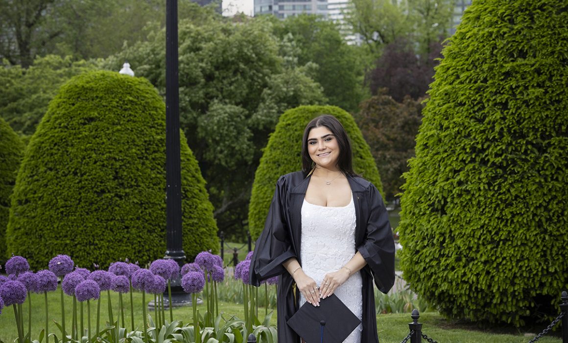 boston public garden graduation portrait session